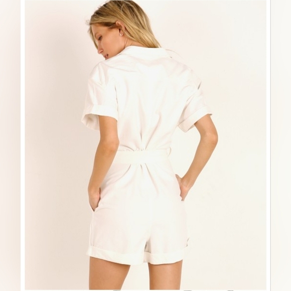 ROLLA’s‎ HORIZON PLAYSUIT IN VINTAGE WHITE Detachable waist tie  Side pockets XL - Picture 4 of 15